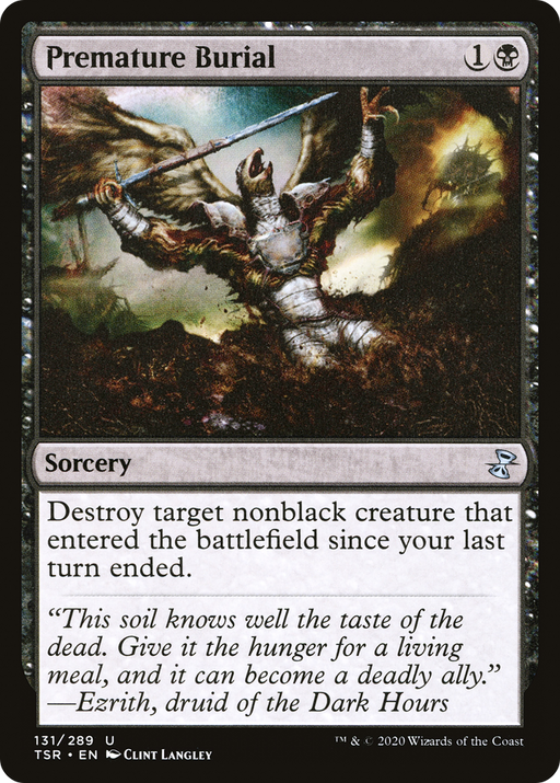 Premature Burial (TSR-131) [Time Spiral Remastered] MTG Single Wizards of the Coast