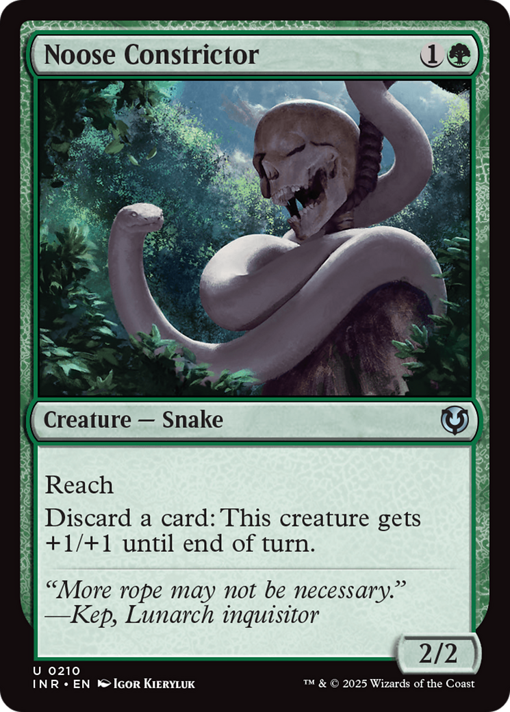 Noose Constrictor (INR-210) [Innistrad Remastered] Foil MTG Single Wizards of the Coast
