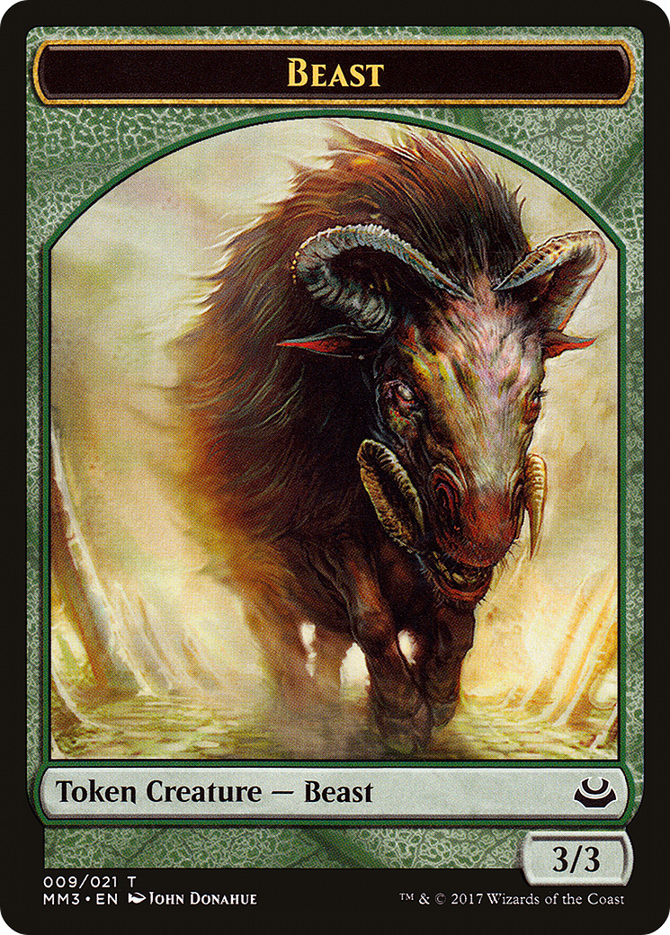 Beast (MM3-009) [Tokens] Modern Masters 2017 Tokens MTG Single Wizards of the Coast