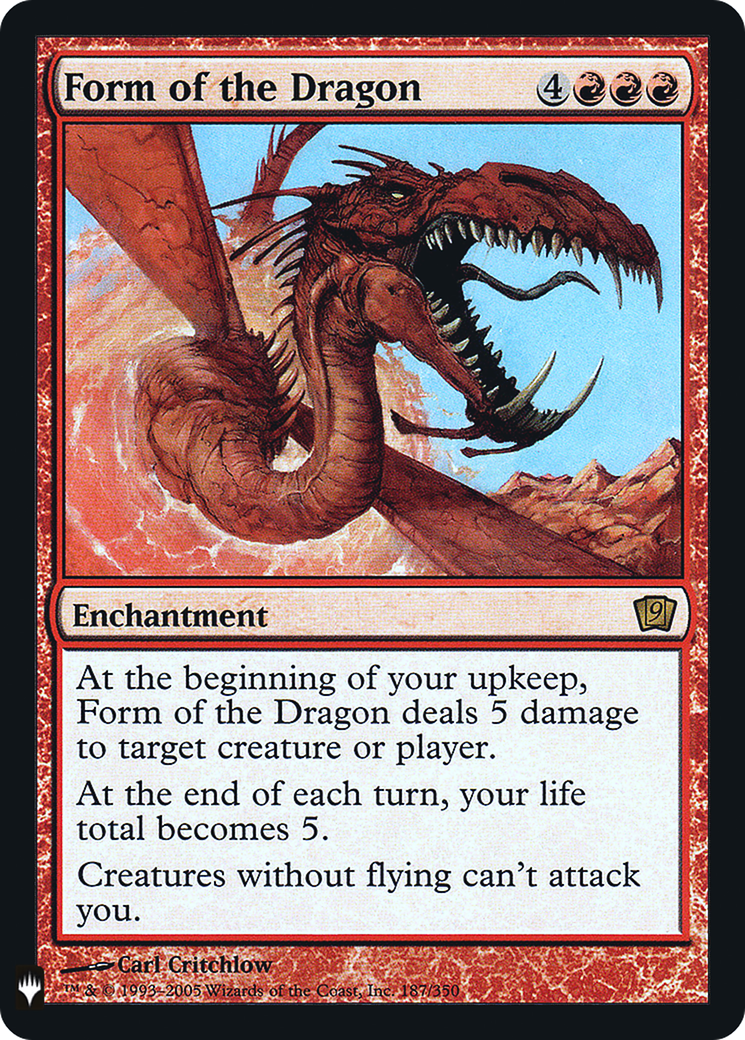 Form of the Dragon (LIST-9ED-187) [Mystery Booster] The List Foil MTG Single Wizards of the Coast