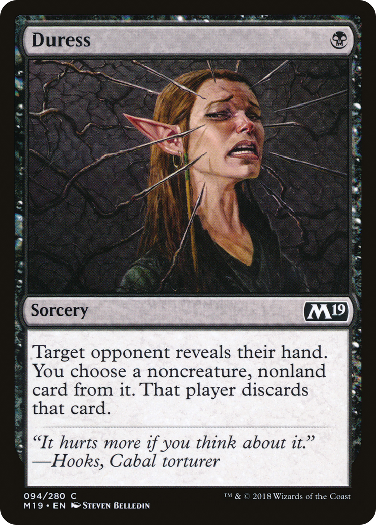 Duress (M19-094) [Core Set 2019] MTG Single Wizards of the Coast
