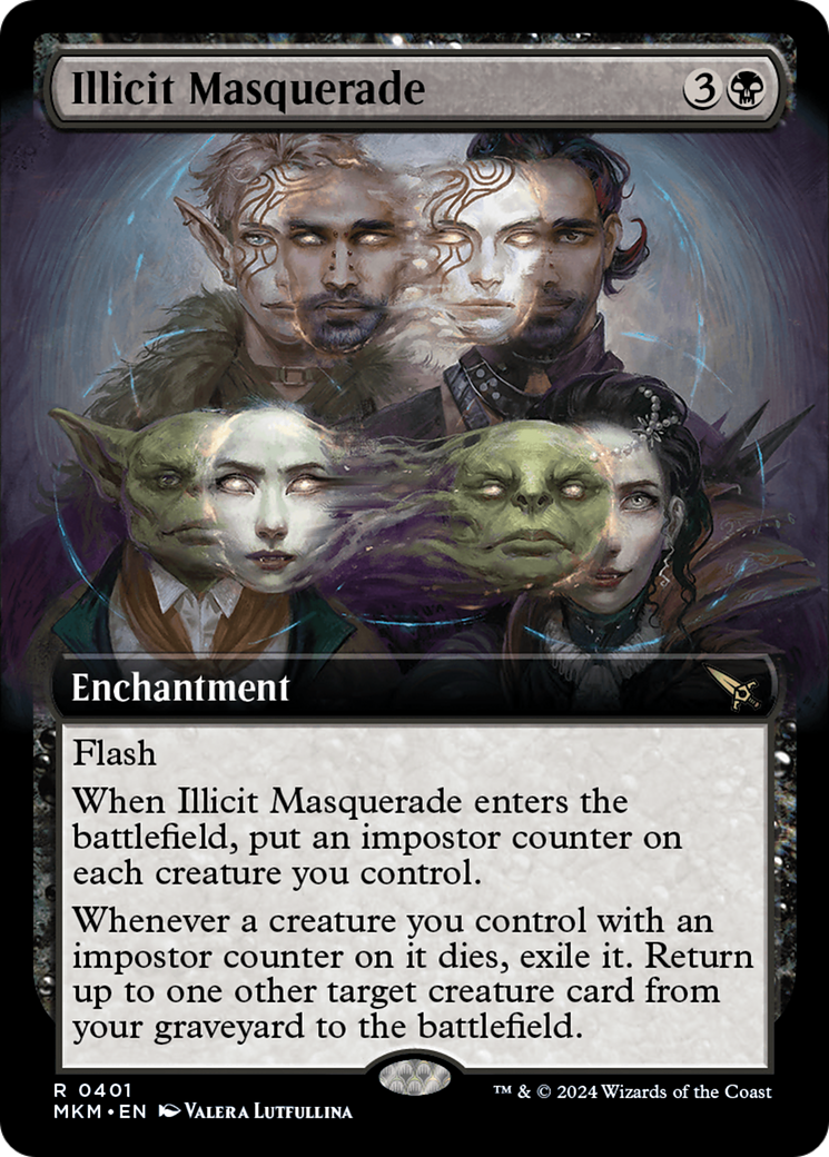 Illicit Masquerade (MKM-401) [Murders at Karlov Manor] (Extended Art) Foil MTG Single Murders at Karlov Manor