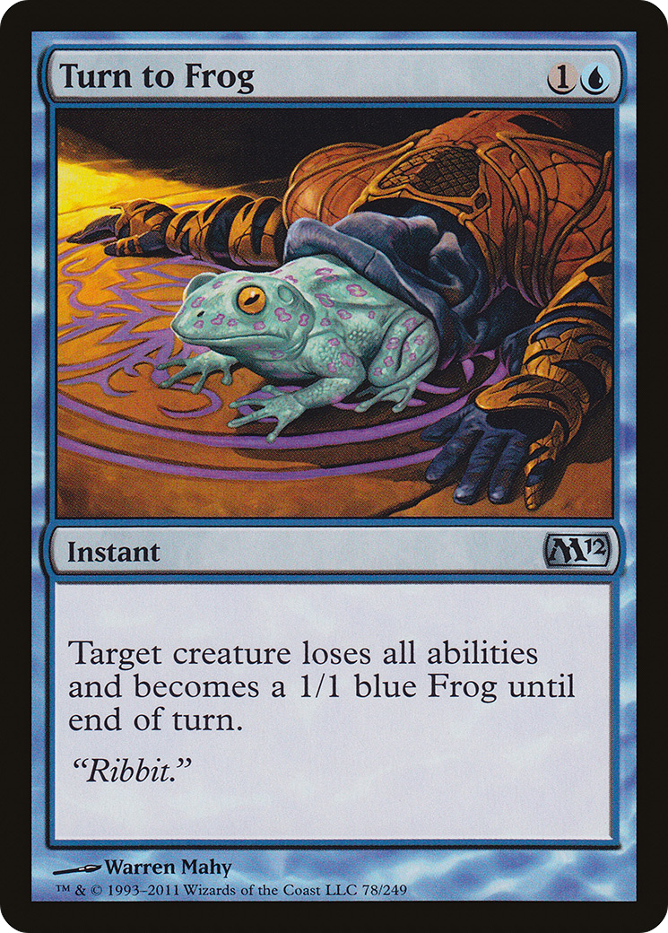 Turn to Frog (M12-078) [Magic 2012] Foil MTG Single Wizards of the Coast