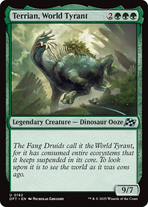 Terrian, World Tyrant (DFT-182) [Aetherdrift] Foil MTG Single Wizards of the Coast