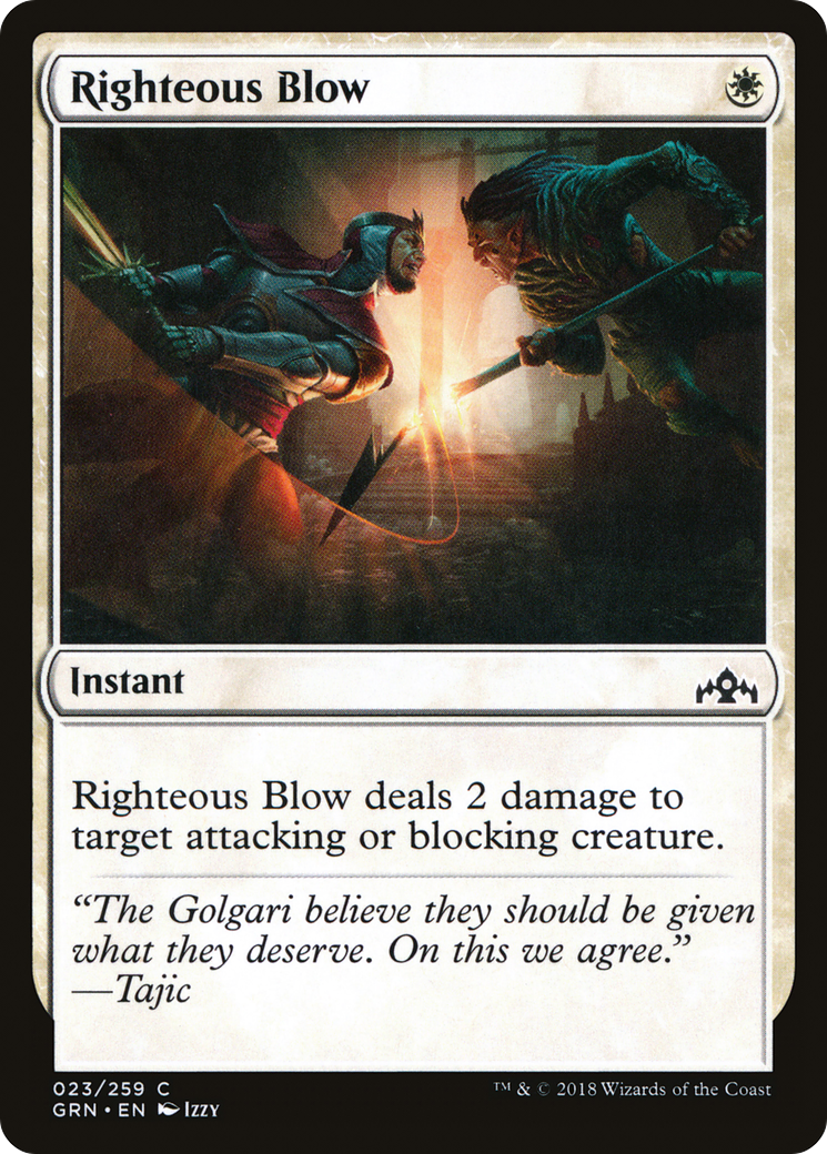 Righteous Blow (GRN-023) [Guilds of Ravnica] Foil MTG Single Wizards of the Coast