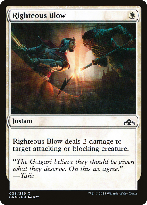 Righteous Blow (GRN-023) [Guilds of Ravnica] MTG Single Wizards of the Coast