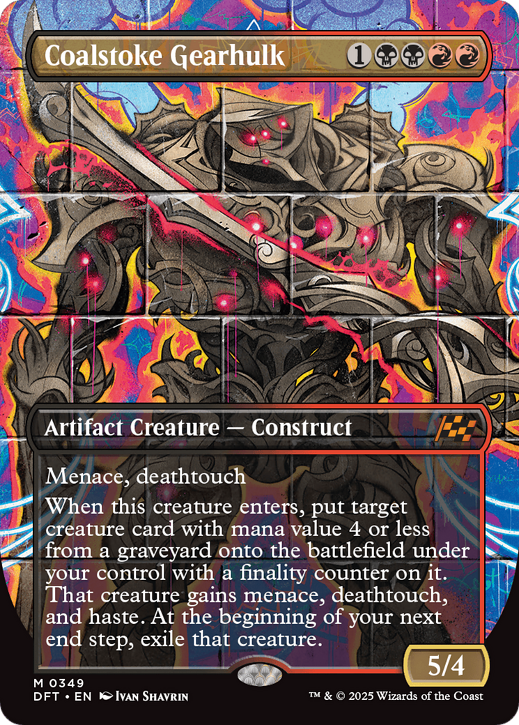 Coalstoke Gearhulk (DFT-349) [Aetherdrift] (Borderless) Foil MTG Single Wizards of the Coast
