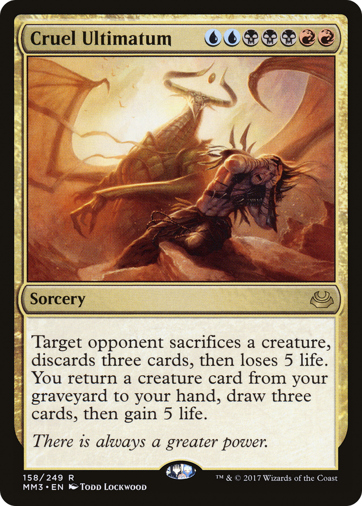 Cruel Ultimatum (MM3-158) [Modern Masters 2017] MTG Single Wizards of the Coast