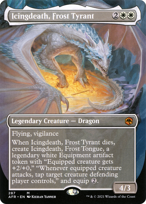 Icingdeath, Frost Tyrant (AFR-287) [Adventures in the Forgotten Realms] (Borderless) MTG Single Wizards of the Coast