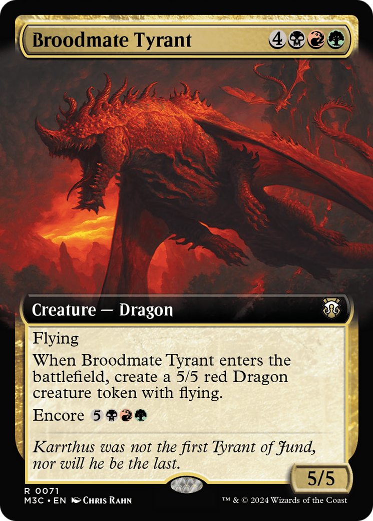 Broodmate Tyrant (M3C-071) [Modern Horizons 3 Commander] (Extended Art) MTG Single Wizards of the Coast