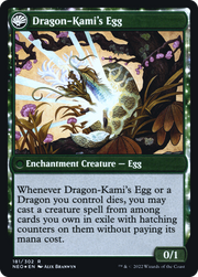 The Dragon-Kami Reborn (PRE-181) [Kamigawa: Neon Dynasty Promos] Foil MTG Single Wizards of the Coast