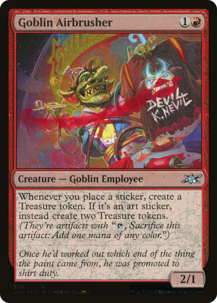 Goblin Airbrusher (Galaxy Foil) (UNF-394) [Unfinity] Foil MTG Single Wizards of the Coast
