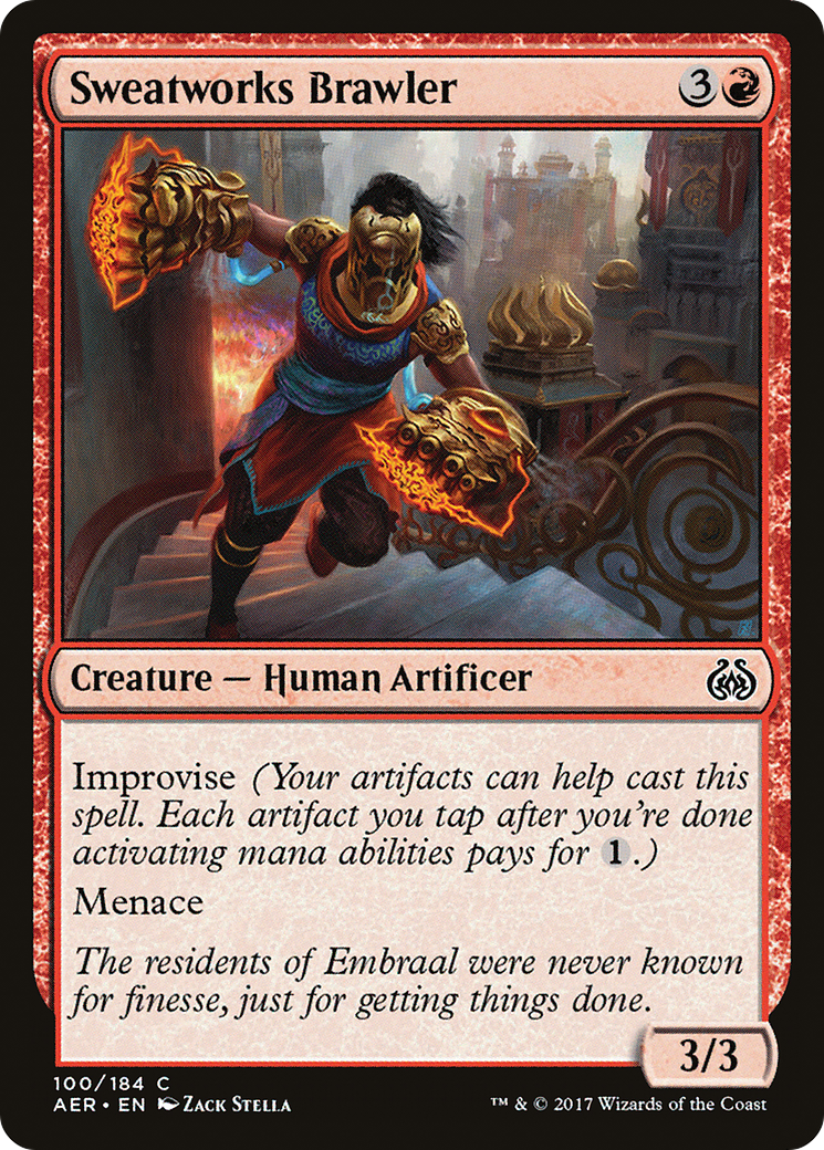 Sweatworks Brawler [Aether Revolt] MTG Single Magic: The Gathering   