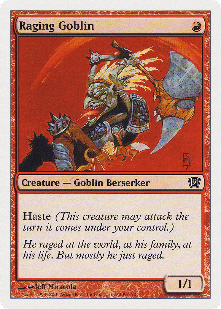Raging Goblin (9ED-209) [Ninth Edition] MTG Single Wizards of the Coast