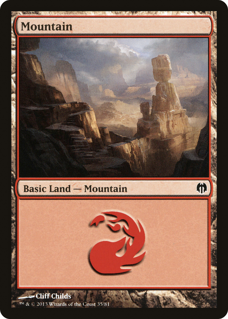 Mountain (DDL-035) [Misc] Duel Decks: Heroes vs. Monsters MTG Single Wizards of the Coast