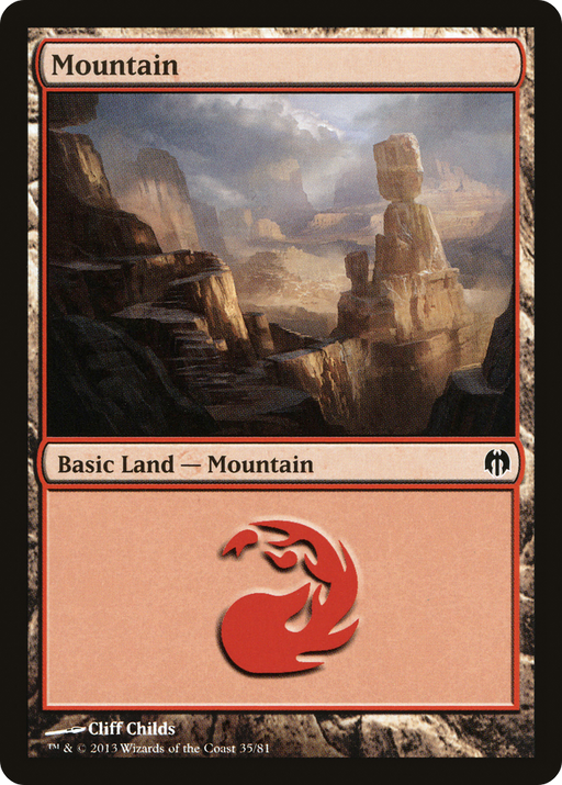 Mountain (DDL-035) [Misc] Duel Decks: Heroes vs. Monsters MTG Single Wizards of the Coast