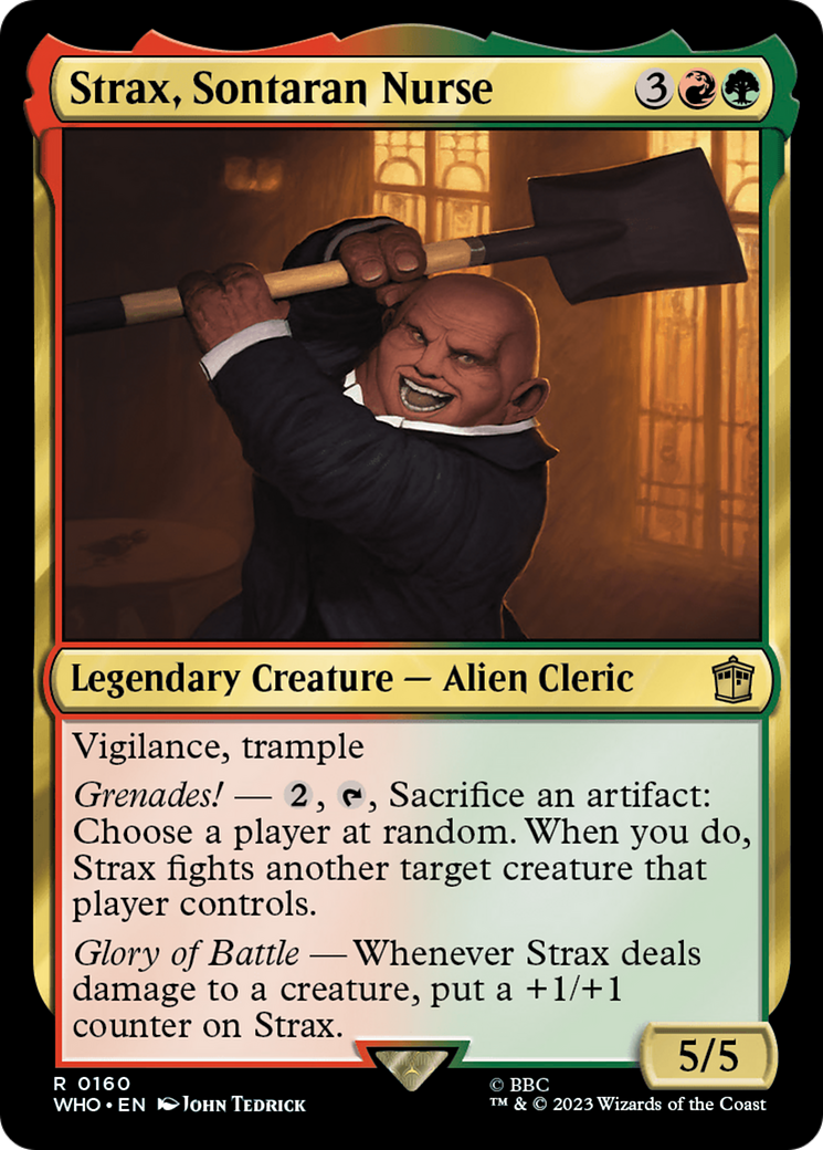 Strax, Sontaran Nurse (WHO-160) [Doctor Who] Foil MTG Single Wizards of the Coast