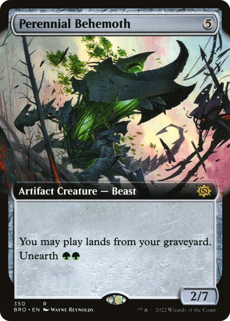 Perennial Behemoth (BRO-350) [The Brothers' War] (Extended Art) Foil MTG Single Wizards of the Coast