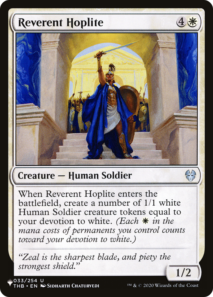 Reverent Hoplite (LIST-THB-33) [Mystery Booster] The List MTG Single Wizards of the Coast
