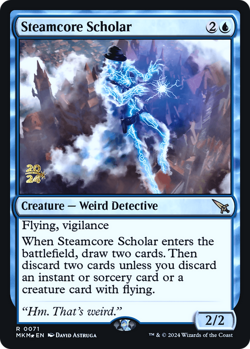 Steamcore Scholar (PRE-071) [Murders at Karlov Manor Promos] Foil MTG Single Wizards of the Coast