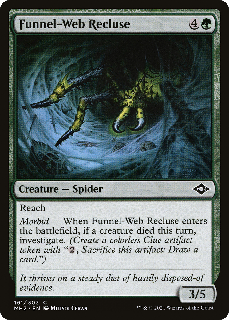 Funnel-Web Recluse (MH2-161) [Modern Horizons 2] MTG Single Modern Horizons 2