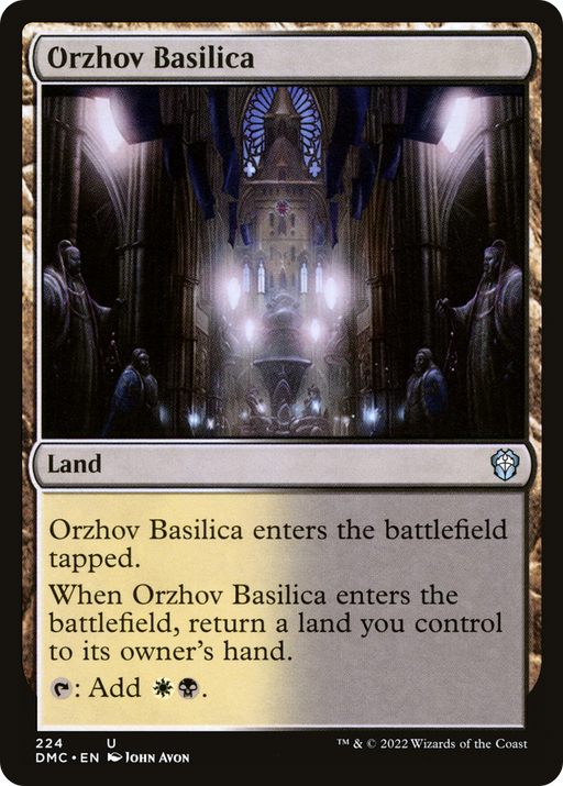 Orzhov Basilica (DMC-224) [Dominaria United Commander] MTG Single Wizards of the Coast