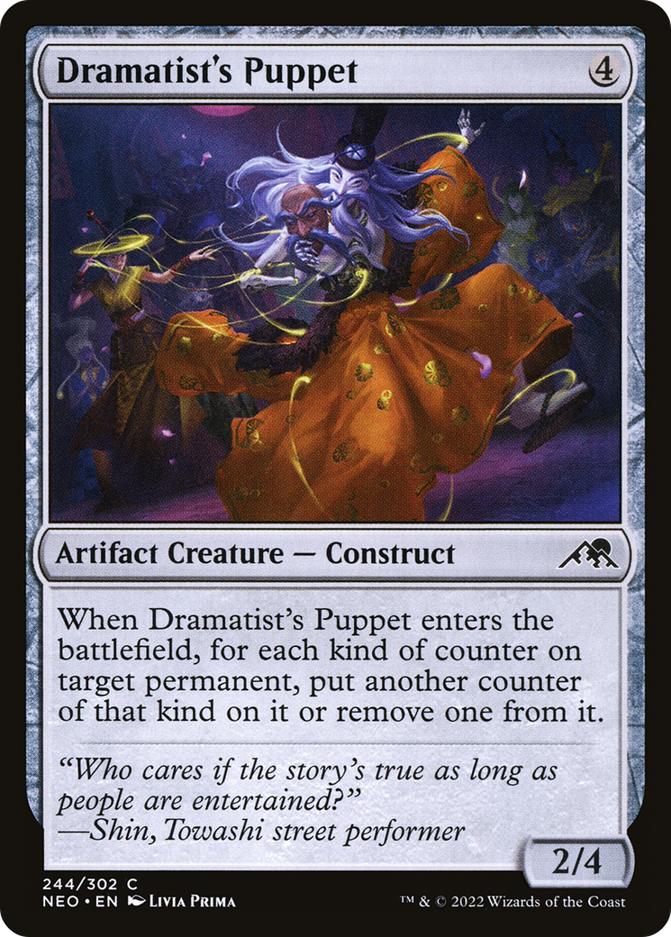 Dramatist's Puppet (NEO-244) [Kamigawa: Neon Dynasty] Foil MTG Single Wizards of the Coast