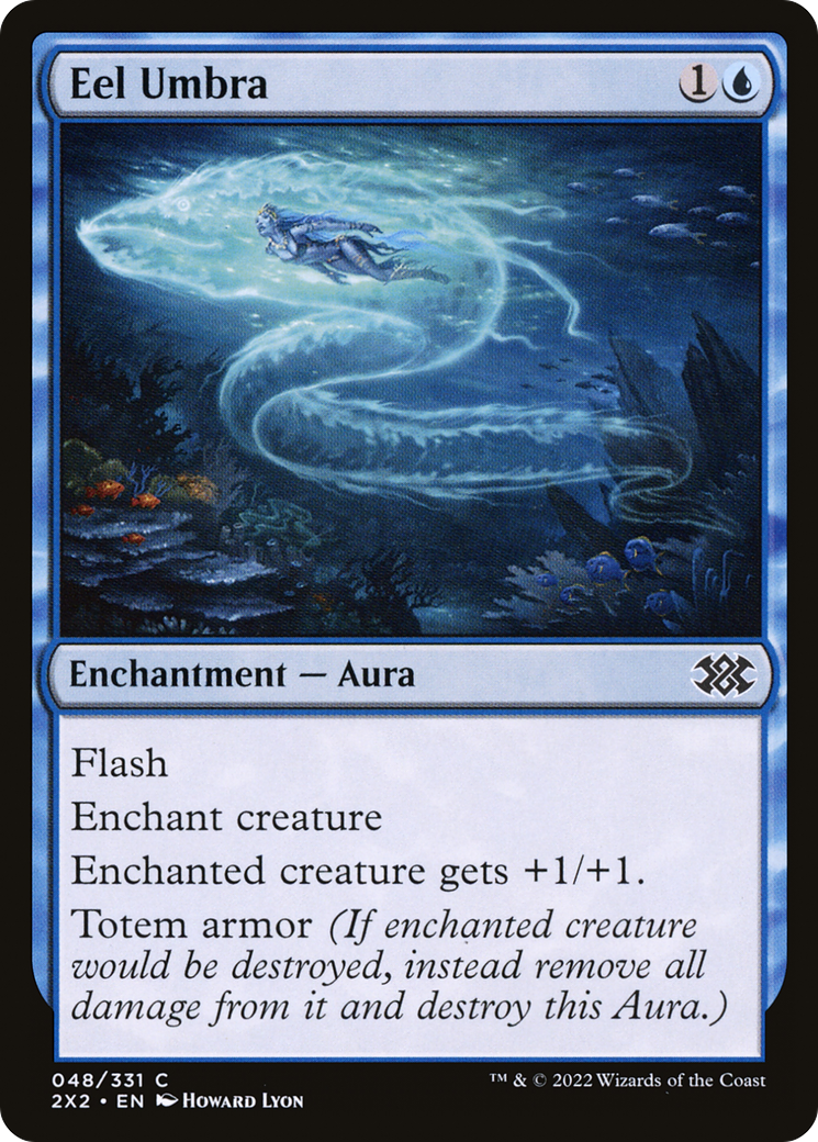 Eel Umbra (2X2-048) [Double Masters 2022] Foil MTG Single Wizards of the Coast