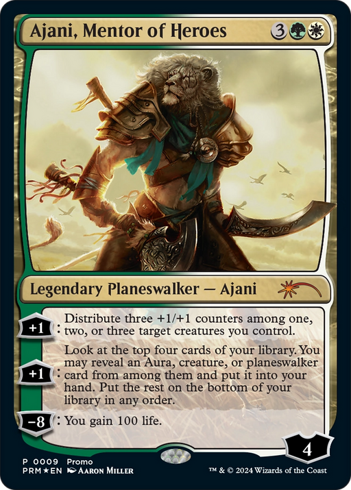 Ajani, Mentor of Heroes (Deluxe Commander Kit) (UMP-009) [Misc] Media and Collaboration Promos Foil MTG Single Wizards of the Coast