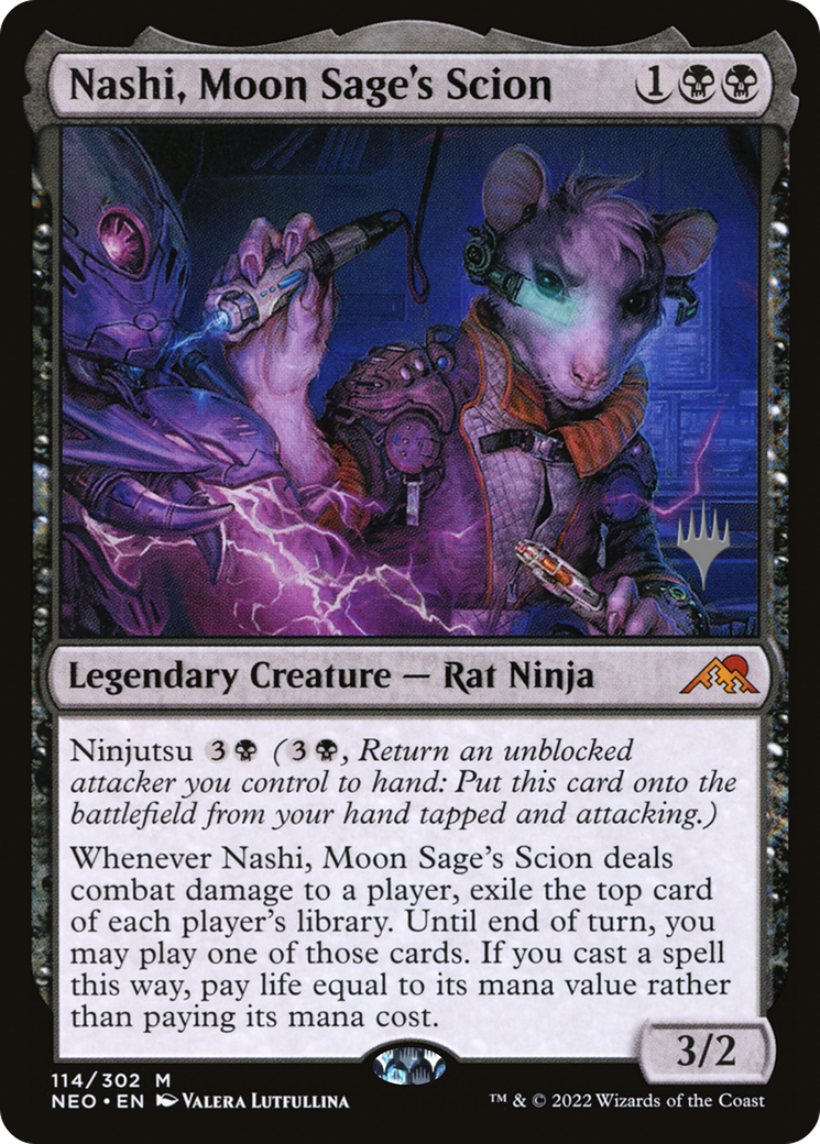 Nashi, Moon Sage's Scion (PPNEO-114) [Kamigawa: Neon Dynasty Promos] Foil MTG Single Wizards of the Coast