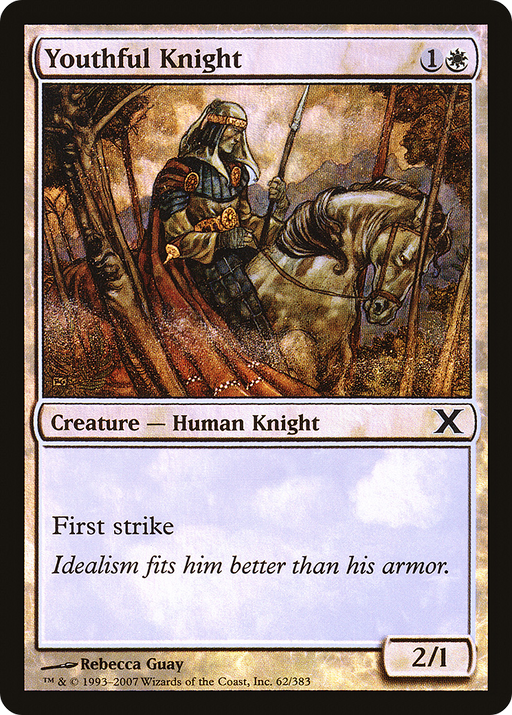 Youthful Knight (10E-62★) [Tenth Edition] Foil MTG Single Wizards of the Coast