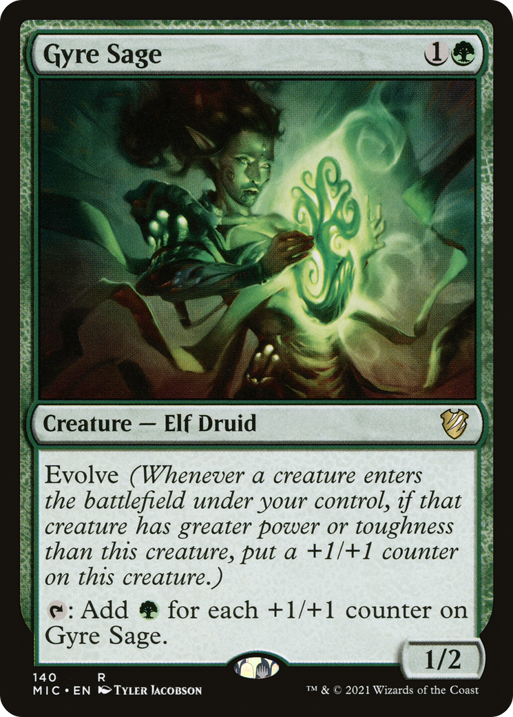 Gyre Sage (MIC-140) [Midnight Hunt Commander] MTG Single Wizards of the Coast