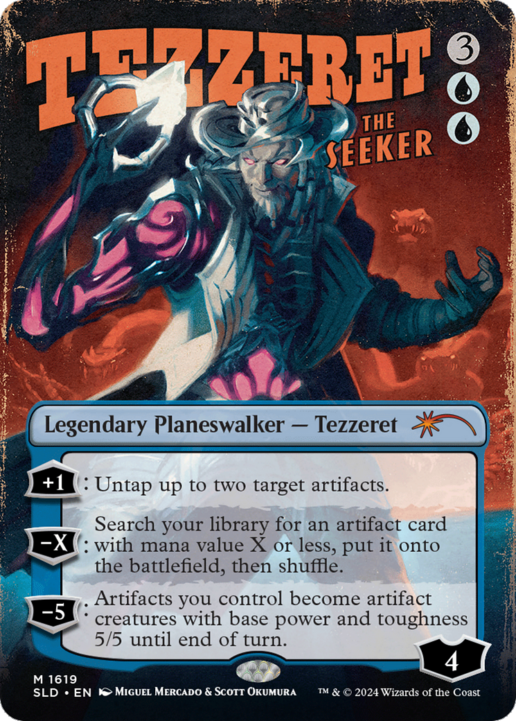 Tezzeret the Seeker (1619) (SLD-1619) [Secret Lair] Drop (Borderless) MTG Single Wizards of the Coast