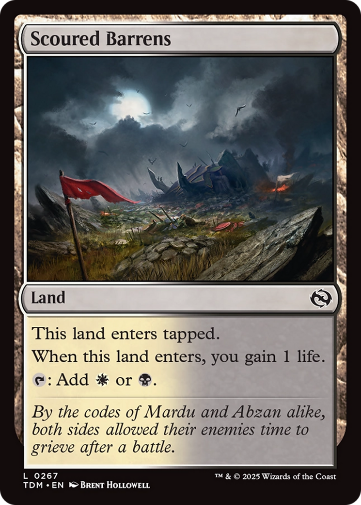 Scoured Barrens (TDM-267) [Tarkir: Dragonstorm] Foil MTG Single Wizards of the Coast