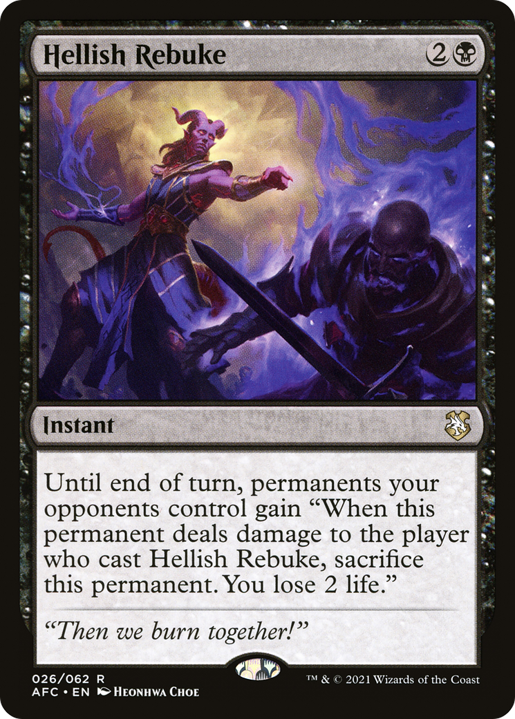 Hellish Rebuke (AFC-026) [Forgotten Realms Commander] MTG Single Wizards of the Coast