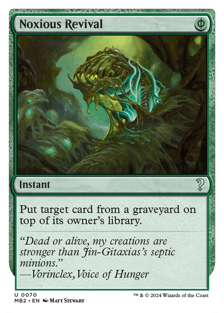 Noxious Revival (White Border) (MB2-070) [Mystery Booster] Mystery Booster 2 MTG Single Wizards of the Coast