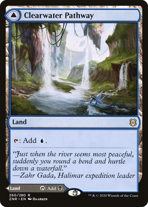 Clearwater Pathway (ZNR-260) [Zendikar Rising] MTG Single Wizards of the Coast