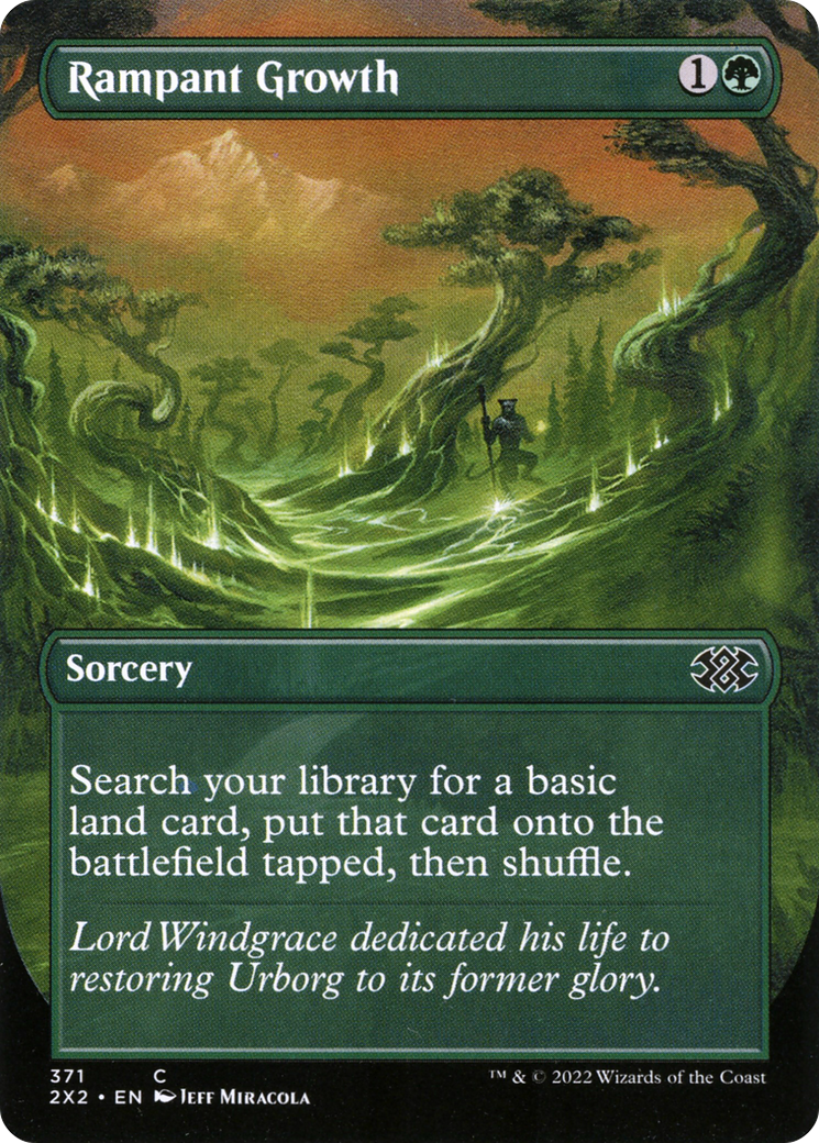 Rampant Growth (2X2-371) [Double Masters 2022] (Borderless) Foil MTG Single Wizards of the Coast