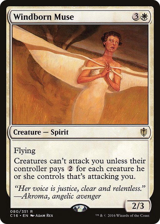 Windborn Muse (C16-080) [Commander 2016] MTG Single Wizards of the Coast