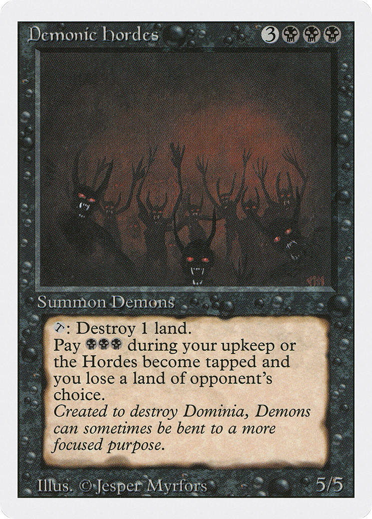 Demonic Hordes (3ED-) [Revised Edition] MTG Single Wizards of the Coast