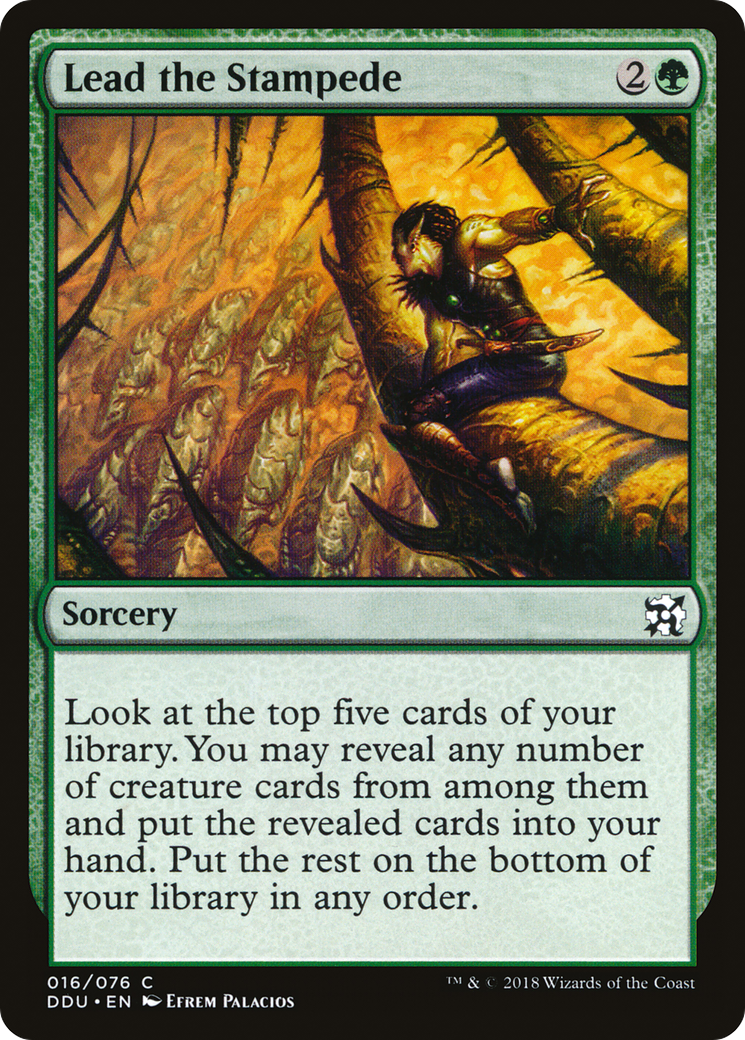 Lead the Stampede (DDU-016) [Misc] Duel Decks: Elves vs. Inventors MTG Single Wizards of the Coast