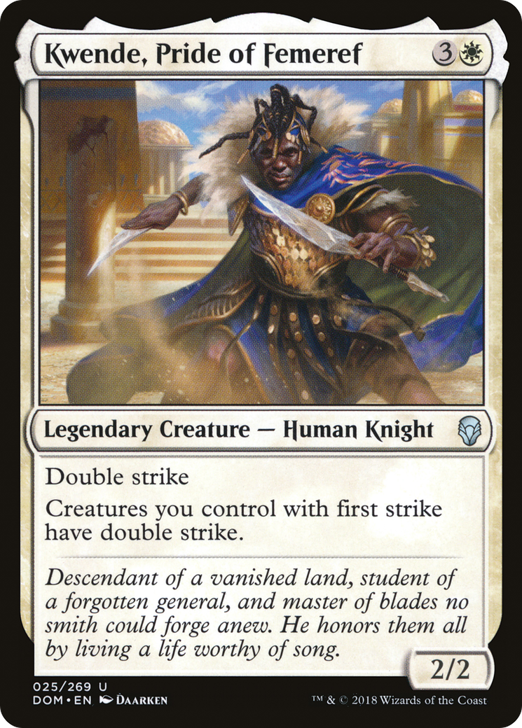 Kwende, Pride of Femeref (DOM-025) [Dominaria] Foil MTG Single Wizards of the Coast