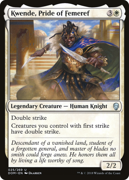 Kwende, Pride of Femeref (DOM-025) [Dominaria] MTG Single Wizards of the Coast