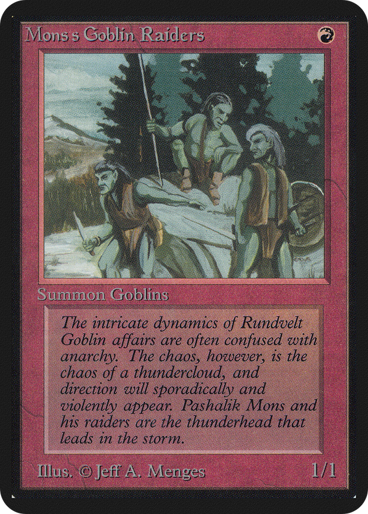 Mons's Goblin Raiders (LEA-164) [Oldschool] Limited Edition Alpha MTG Single Wizards of the Coast