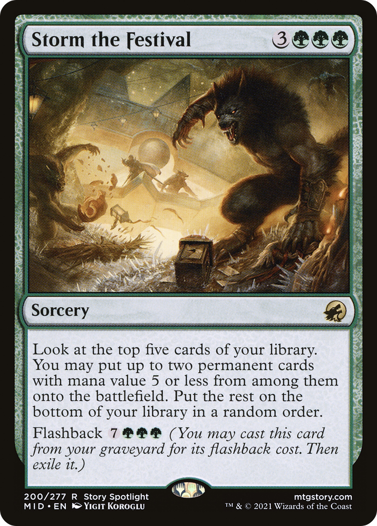Storm the Festival (MID-200) [Innistrad: Midnight Hunt] Foil MTG Single Wizards of the Coast