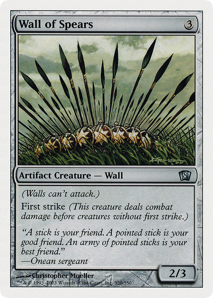Wall of Spears (8ED-320) [8th Edition] Foil MTG Single Wizards of the Coast