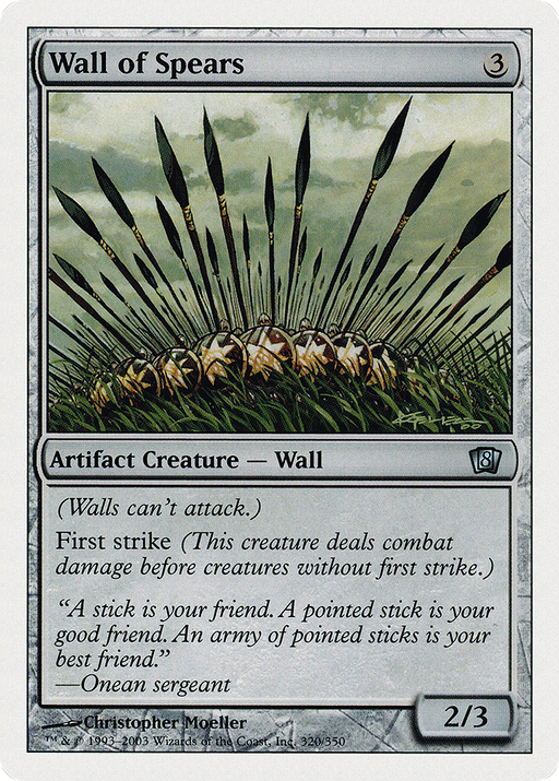Wall of Spears (8ED-320) [8th Edition] Foil MTG Single Wizards of the Coast