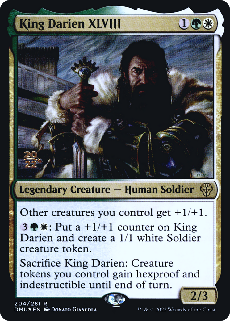 King Darien XLVIII (PRE-204) [Dominaria United Promos] Foil MTG Single Wizards of the Coast