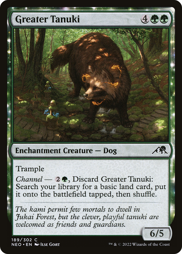 Greater Tanuki (NEO-189) [Kamigawa: Neon Dynasty] Foil MTG Single Wizards of the Coast