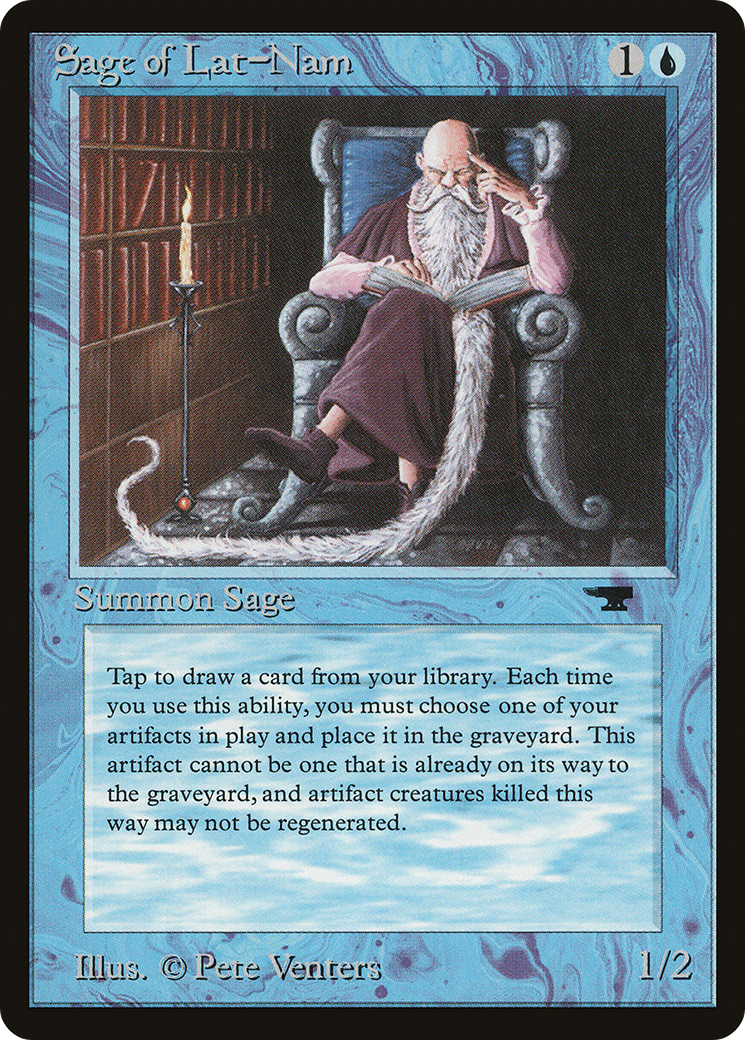 Sage of Lat-Nam (ATQ-013) [Oldschool] Antiquities MTG Single Wizards of the Coast